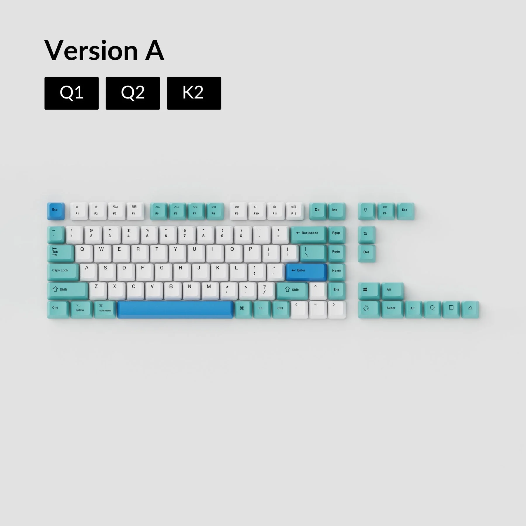OEM Dye-Sub PBT Keycap Set - Iceberg - Image 2