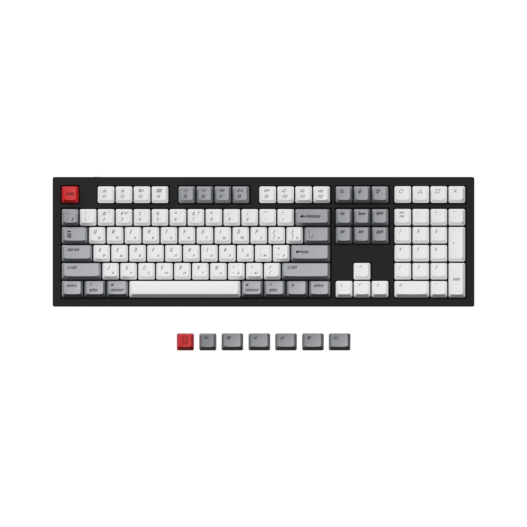 ISO & ANSI Q3 & Q4 & Q4 Pro & Q6 & Q6 Pro & V3 & V4 & V6 & K8 & K8 Pro OEM Dye-Sub PBT Keycap Set - Retro - Image 10