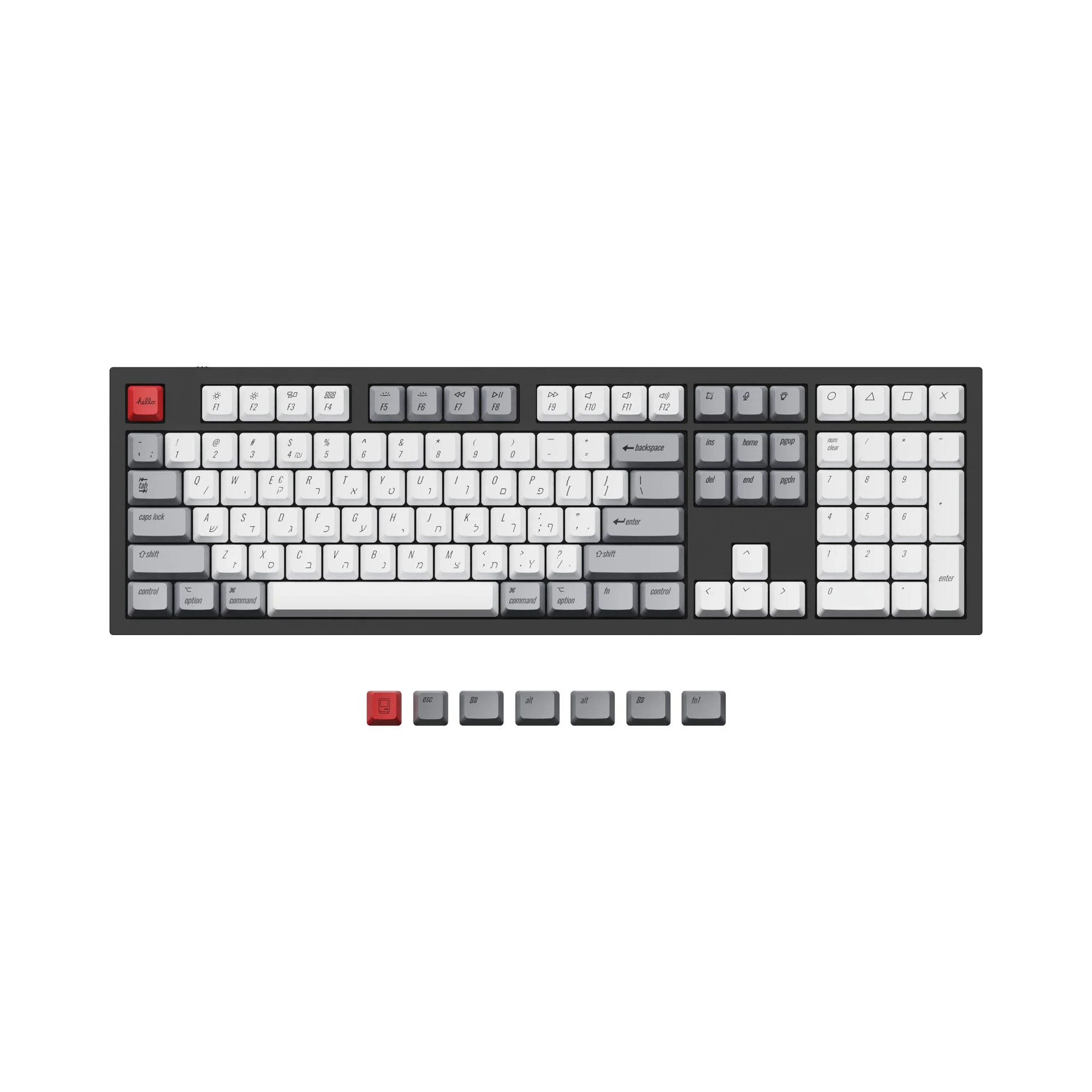 ISO & ANSI Q3 & Q4 & Q4 Pro & Q6 & Q6 Pro & V3 & V4 & V6 & K8 & K8 Pro OEM Dye-Sub PBT Keycap Set - Retro - Image 12