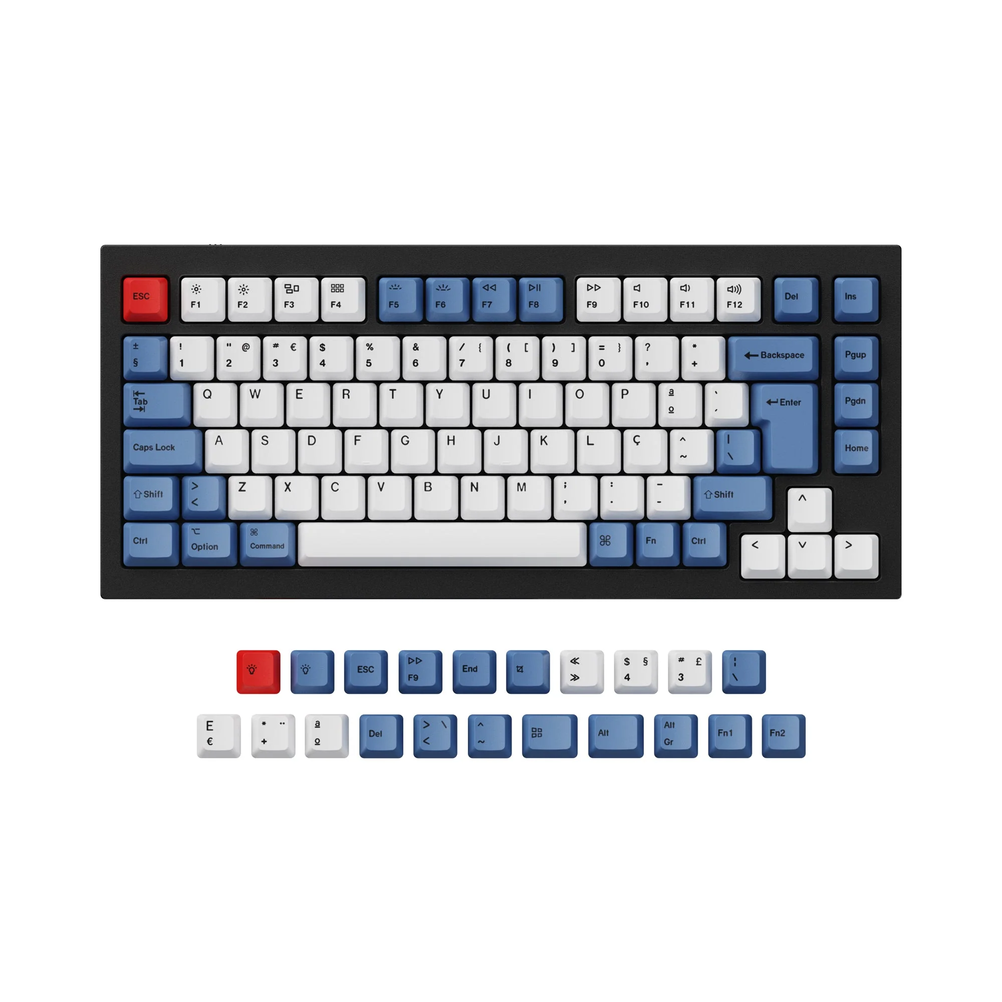 Blue ISO & ANSI Q1 & Q1 Pro & Q2 & Q2 Pro & V1 & V2 & K2 & K2 Pro OEM Dye-Sub PBT Keycap Set - Image 5