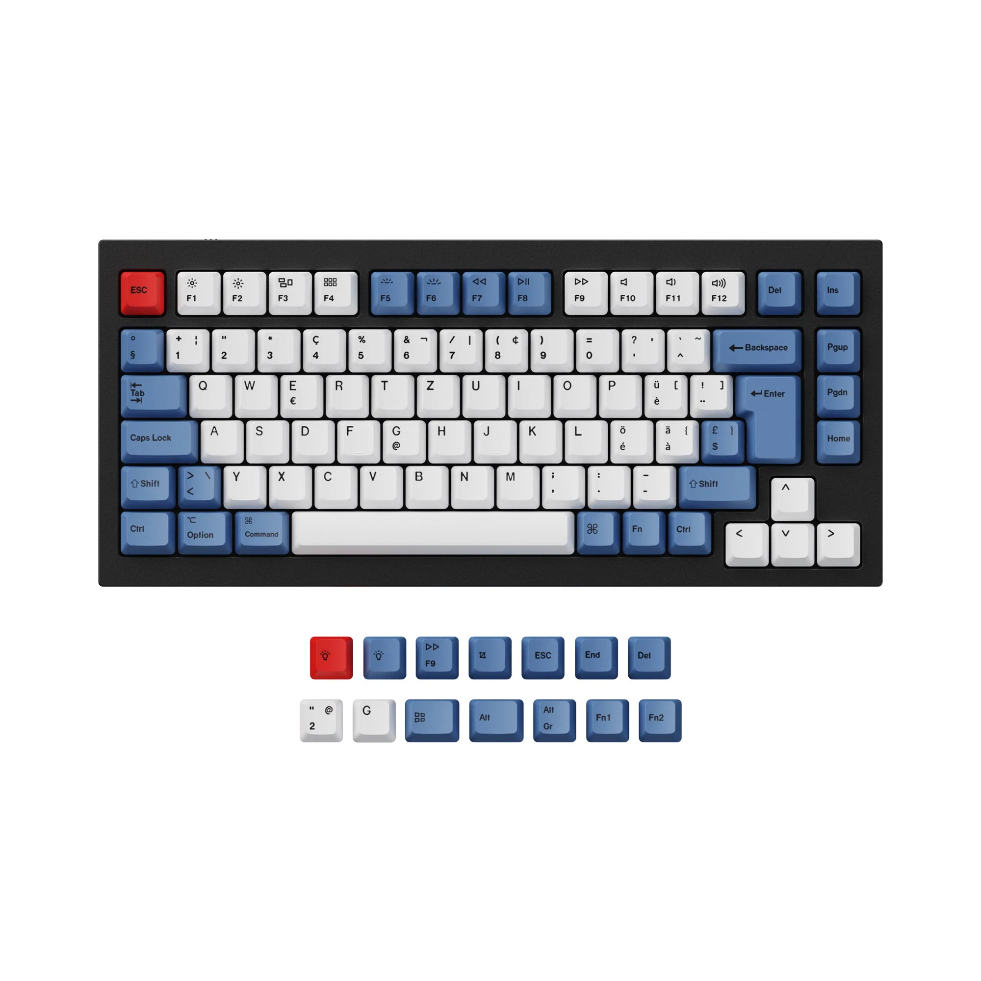 Blue ISO & ANSI Q1 & Q1 Pro & Q2 & Q2 Pro & V1 & V2 & K2 & K2 Pro OEM Dye-Sub PBT Keycap Set - Image 6