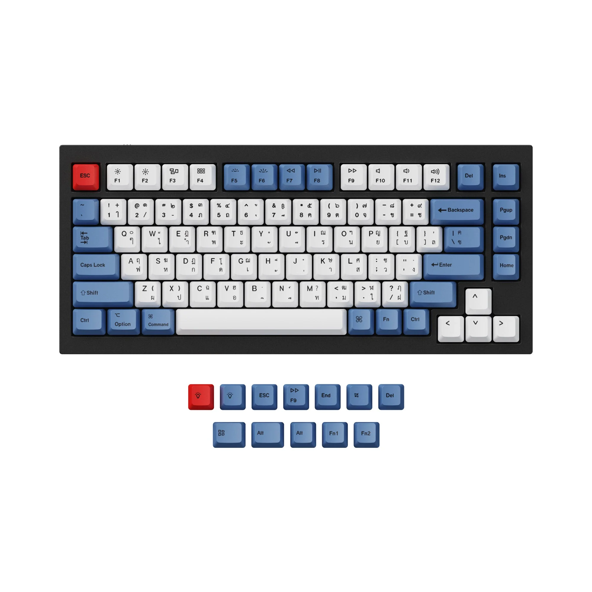 Blue ISO & ANSI Q1 & Q1 Pro & Q2 & Q2 Pro & V1 & V2 & K2 & K2 Pro OEM Dye-Sub PBT Keycap Set - Image 8