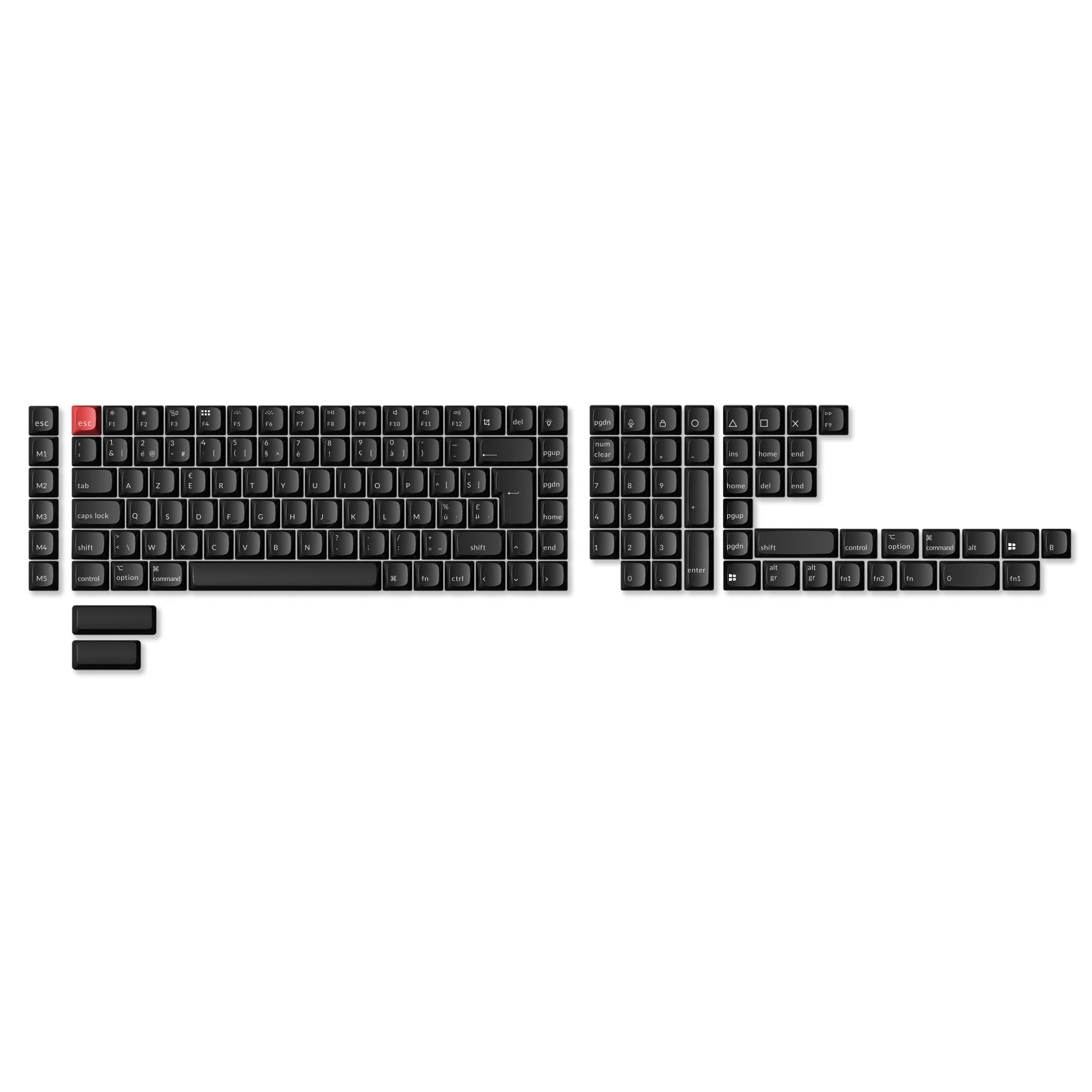 ISO Shine-Through ABS OSA Full Set Keycap Set - Image 4