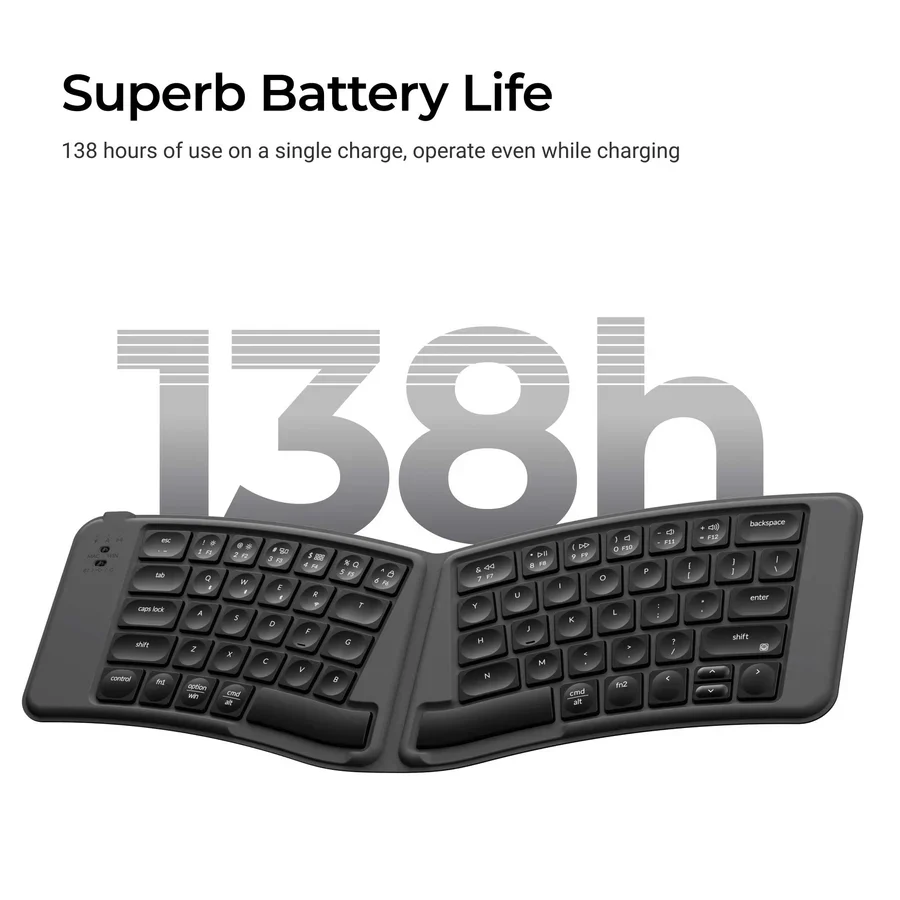 Keychron B11 Pro Ultra-Slim Wireless Foldable Keyboard - Image 3
