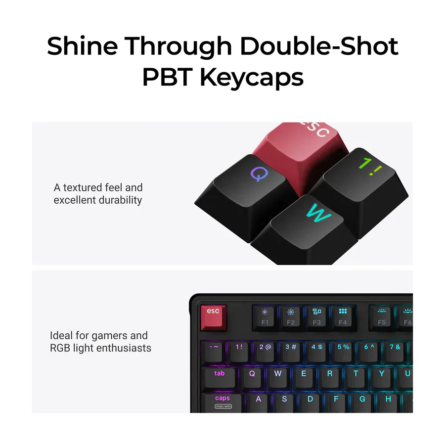Keychron C3 Pro 8K QMK Wired Custom Mechanical Keyboard (US ANSI Layout) - Image 6