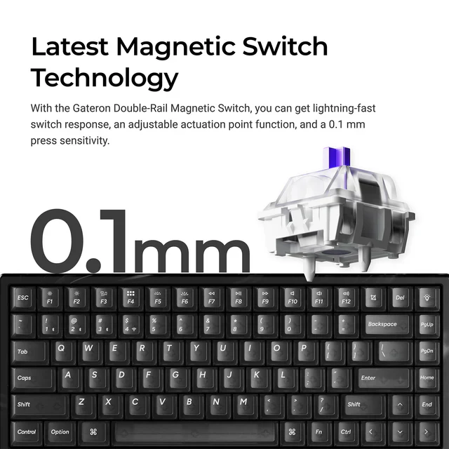 Keychron K2 HE Wireless Magnetic Switch Custom Keyboard - Resin Edition - Image 3