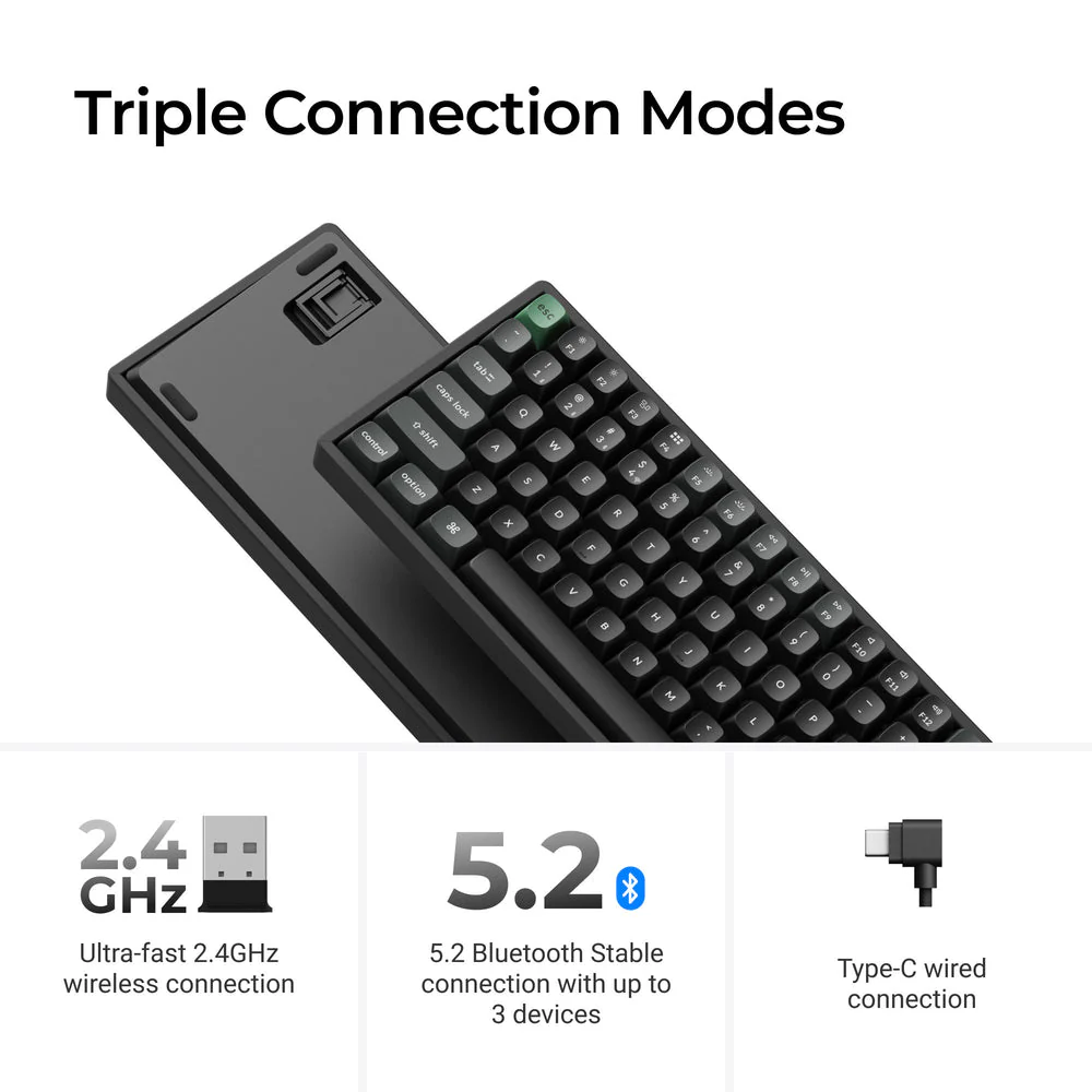 Keychron K2 Ultra 8K Wireless Custom Mechanical Keyboard (US ANSI Layout) - Image 3