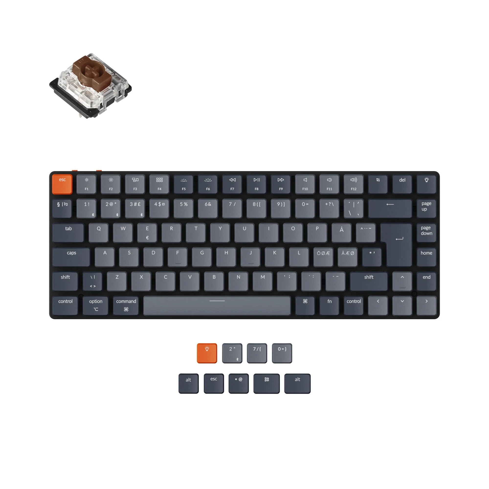 Keychron K3 Ultra-slim Wireless Mechanical Keyboard - Version 2 (Nordic ISO Layout) - Image 3