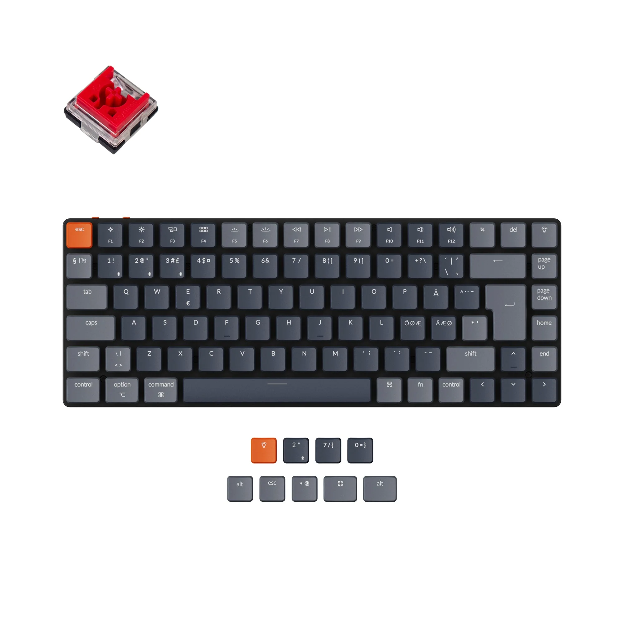 Keychron K3 Ultra-slim Wireless Mechanical Keyboard - Version 2 (Nordic ISO Layout) - Image 4