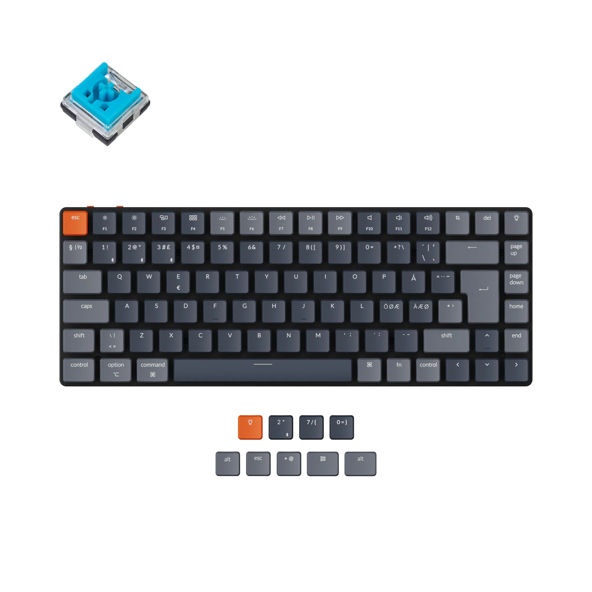 Keychron K3 Ultra-slim Wireless Mechanical Keyboard - Version 2 (Nordic ISO Layout) - Image 5