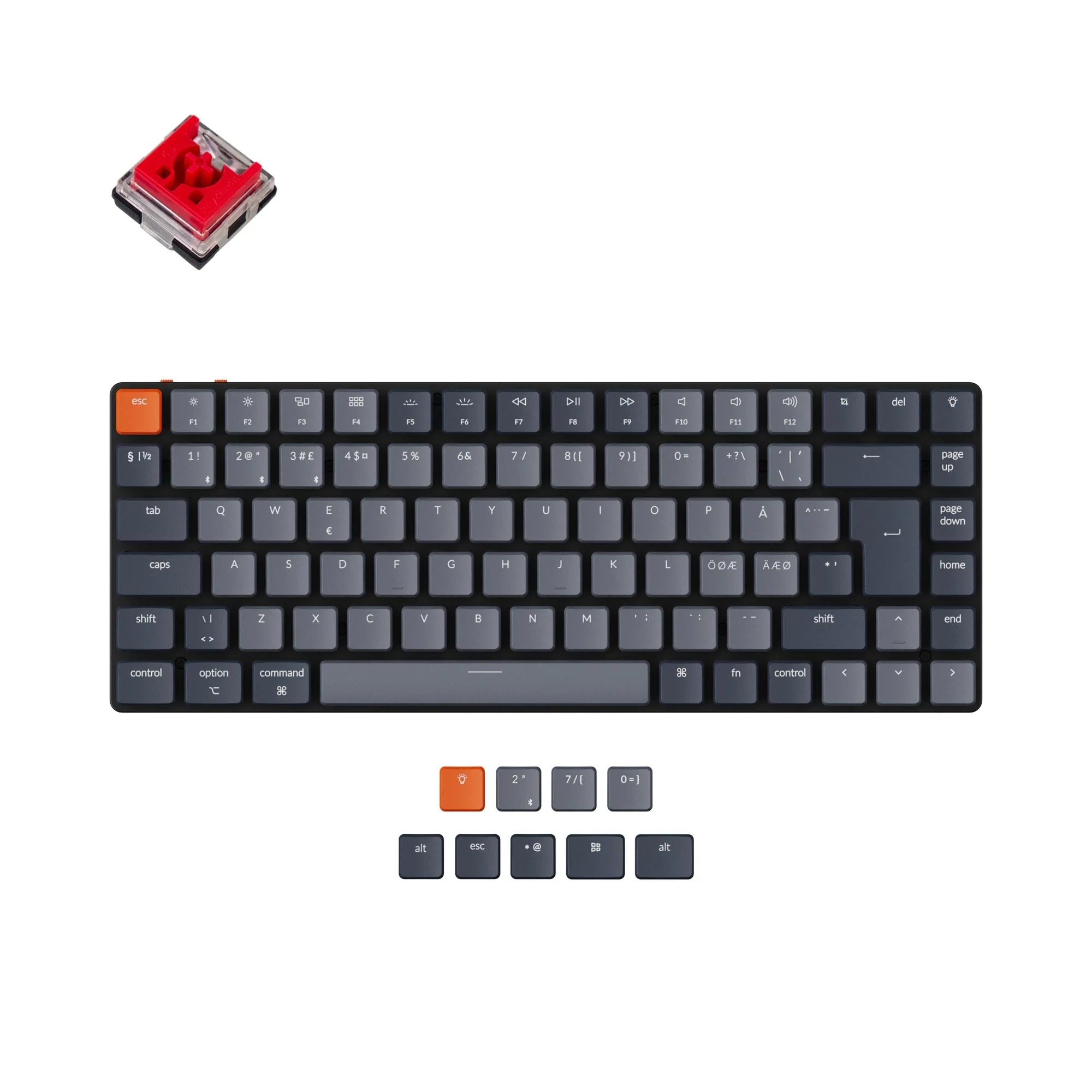 Keychron K3 Ultra-slim Wireless Mechanical Keyboard - Version 2 (Nordic ISO Layout) - Image 7