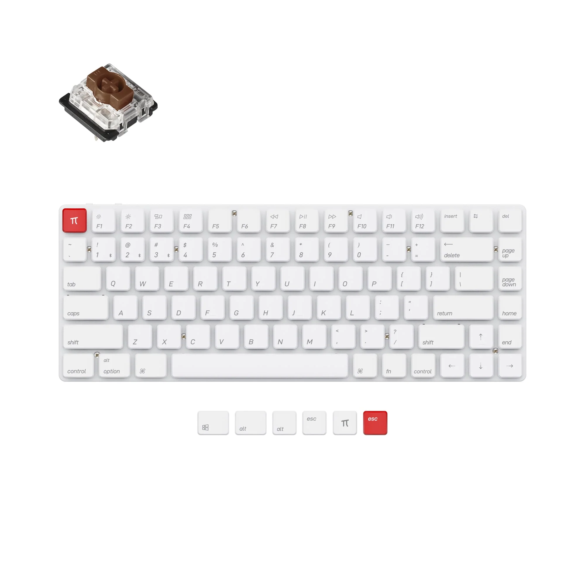 Keychron K3 V2 Non-Backlight Ultra-Slim Wireless Mechanical Keyboard (π Edition) - Image 3
