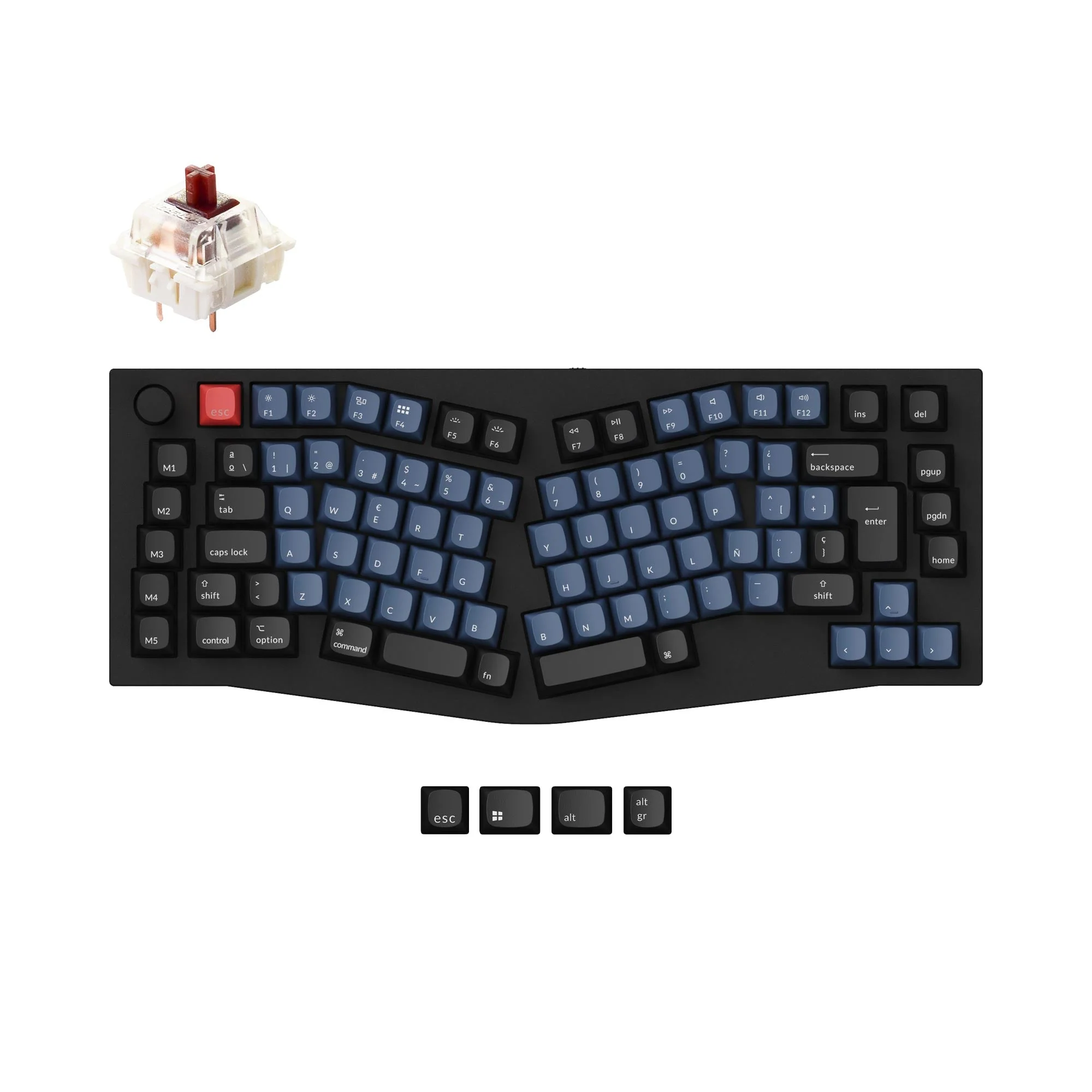 Keychron Q10 (Alice Layout) QMK Custom Mechanical Keyboard ISO Layout Collection - Image 8