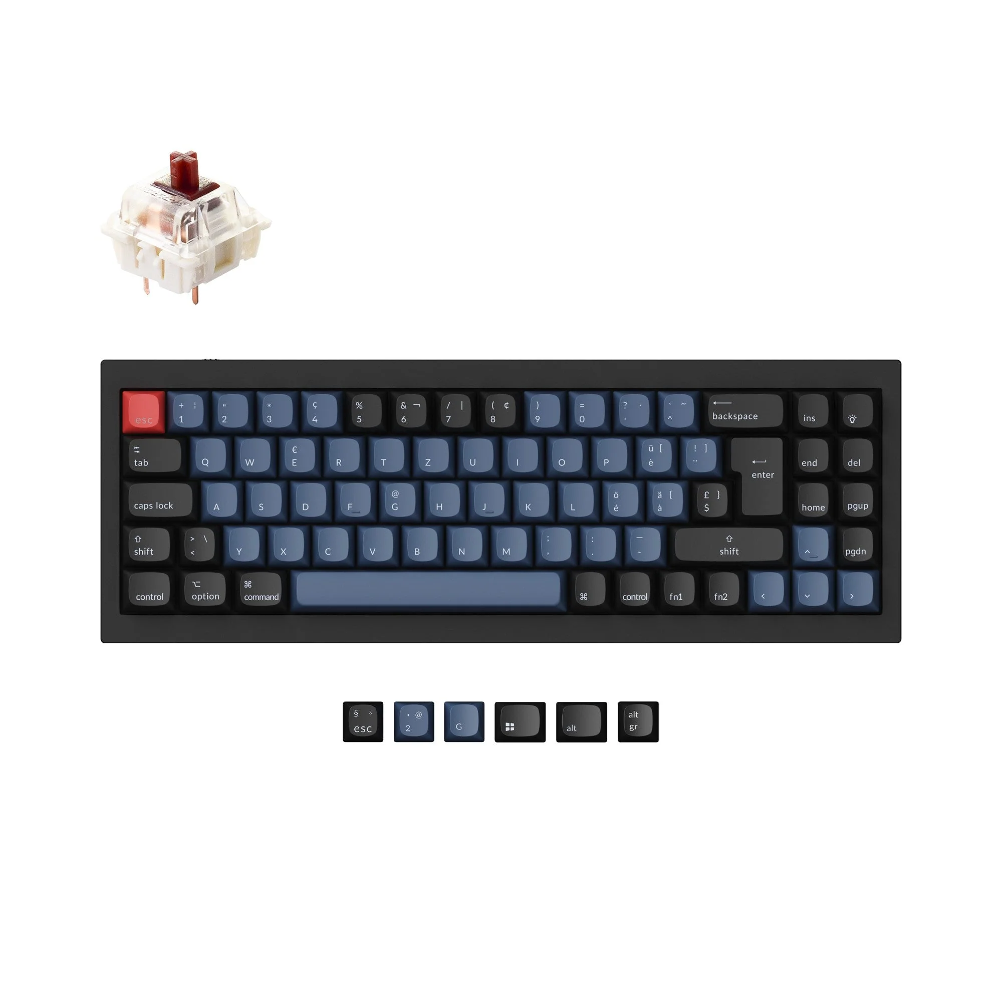 Keychron Q7 QMK Custom Mechanical Keyboard ISO Layout Collection - Image 12
