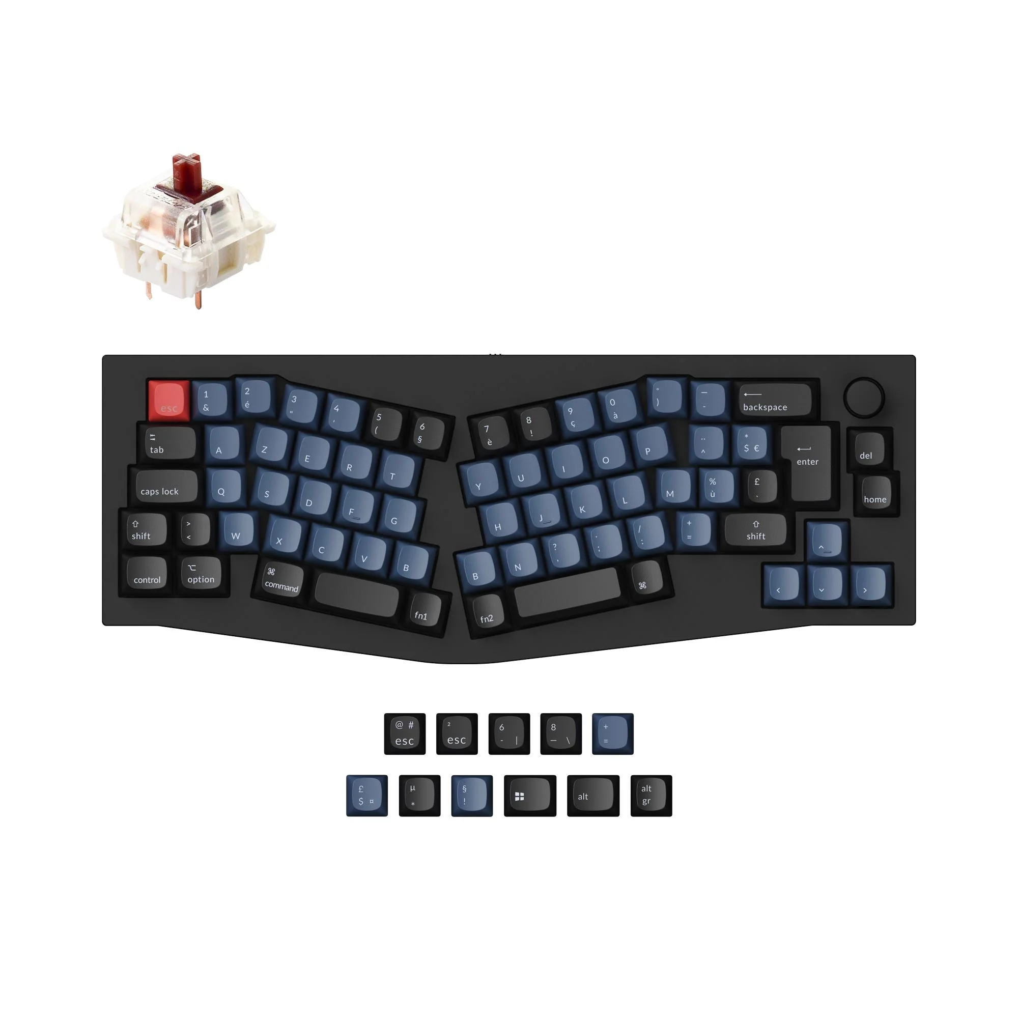 Keychron Q8 (Alice Layout) QMK Custom Mechanical Keyboard ISO Layout Collection - Image 6