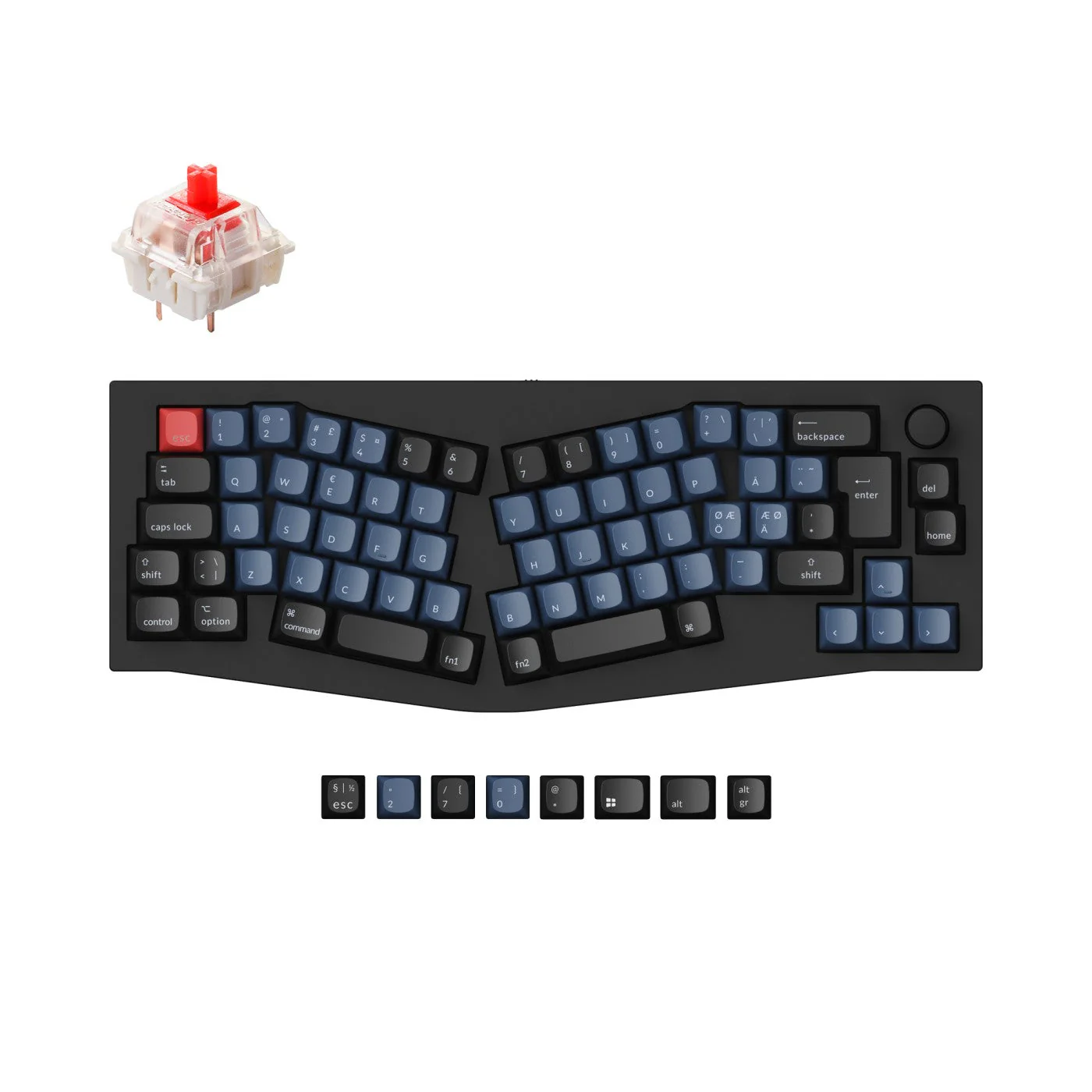 Keychron Q8 (Alice Layout) QMK Custom Mechanical Keyboard ISO Layout Collection - Image 7