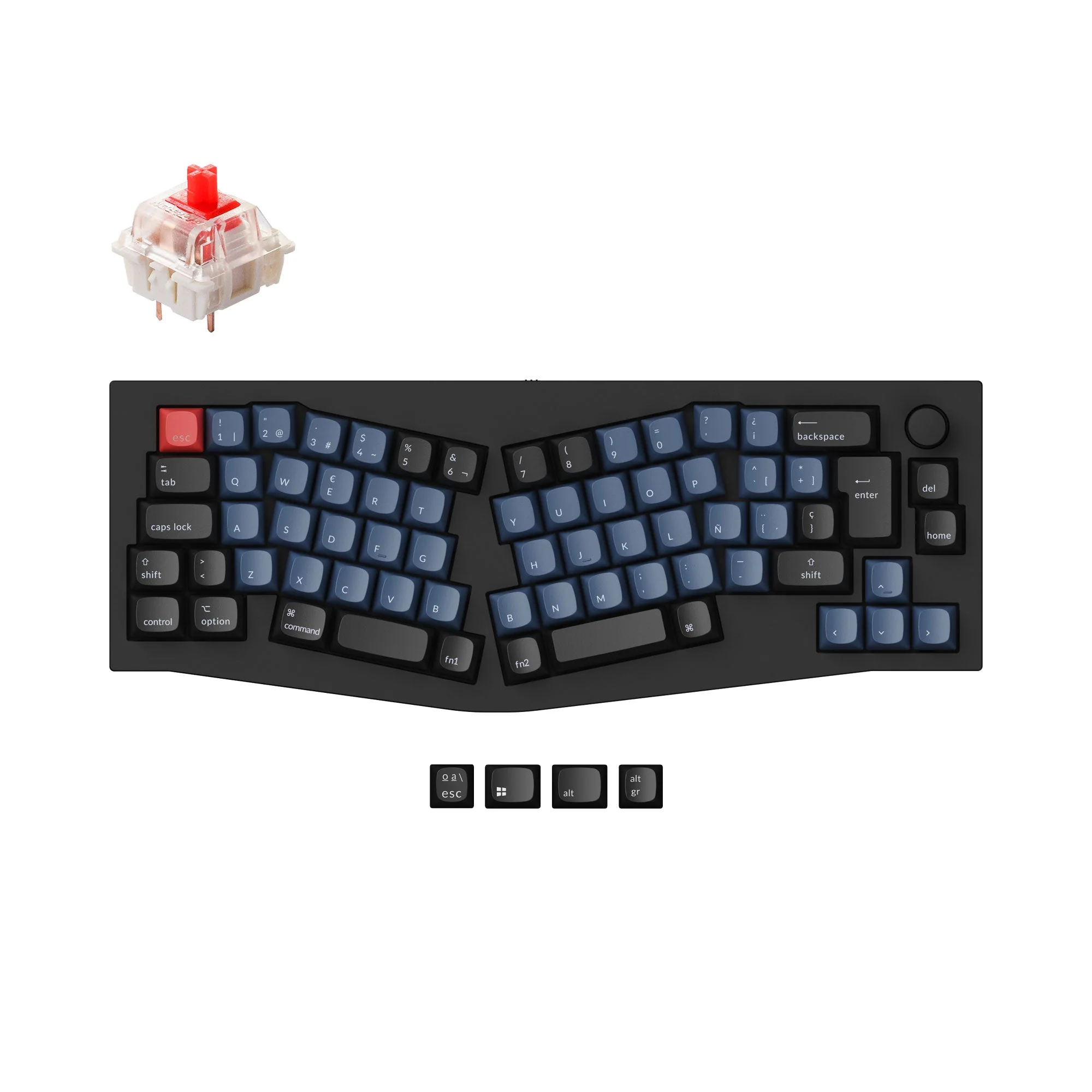 Keychron Q8 (Alice Layout) QMK Custom Mechanical Keyboard ISO Layout Collection - Image 9