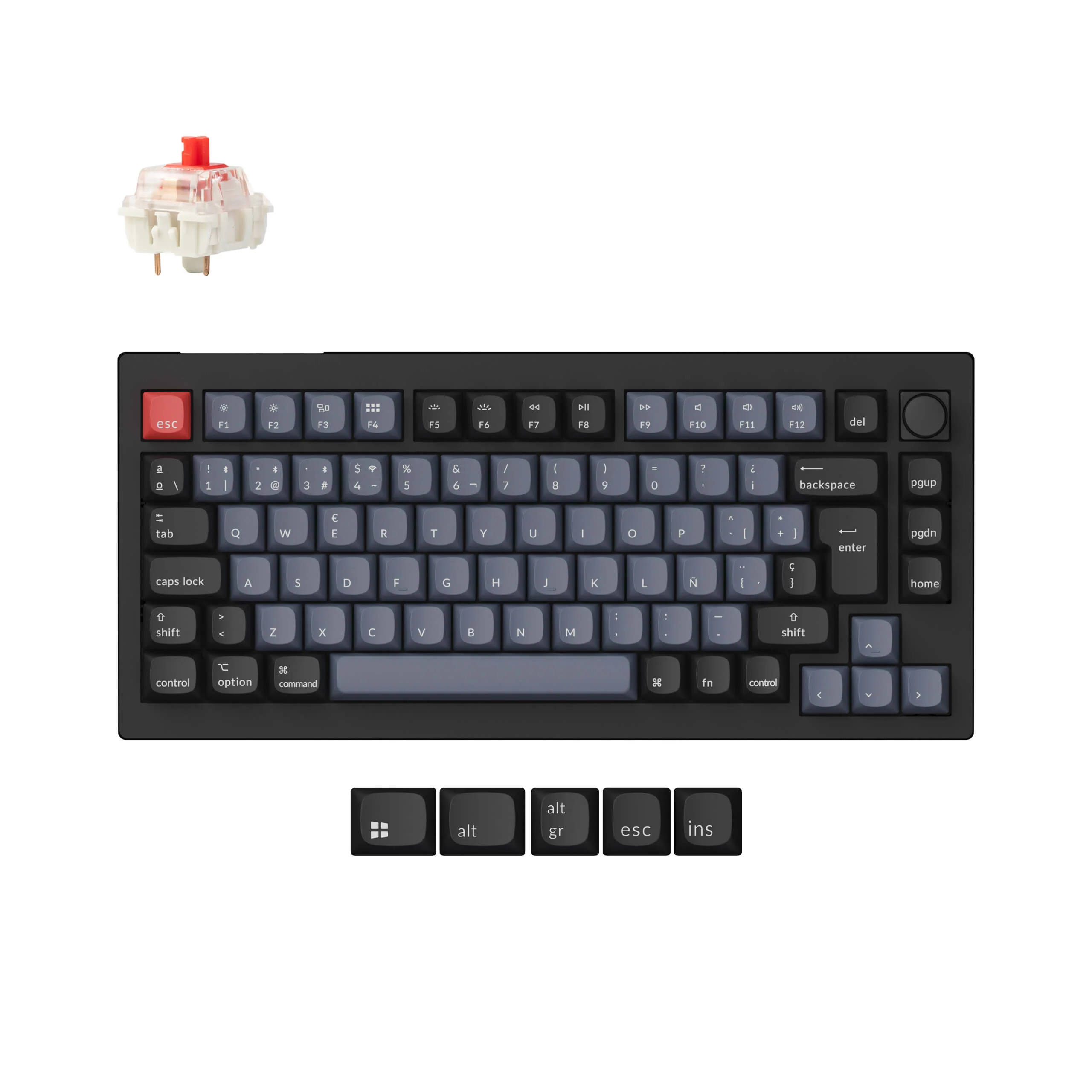 Keychron V1 Max QMK Wireless Custom Mechanical Keyboard ISO Layout Collection - Image 13