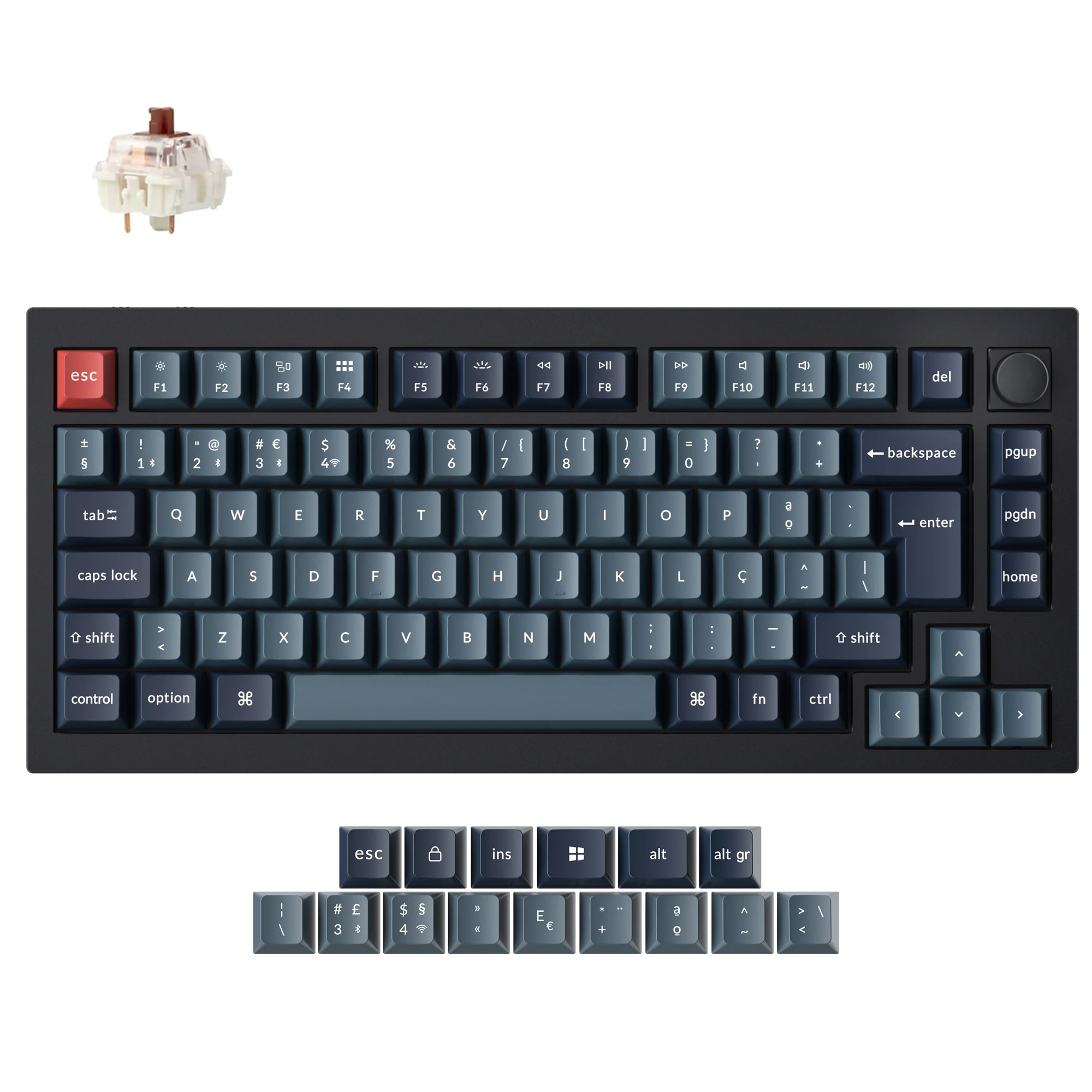 Keychron V1 Max QMK Wireless Custom Mechanical Keyboard ISO Layout Collection - Image 25