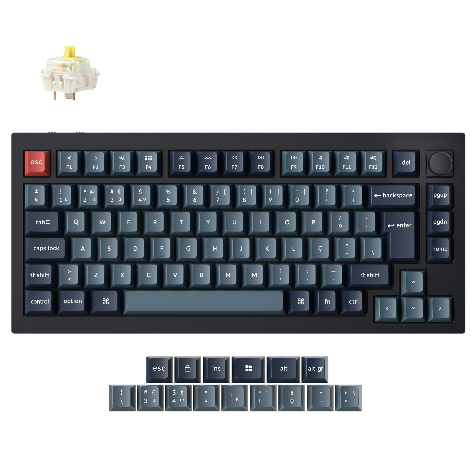 Keychron V1 Max QMK Wireless Custom Mechanical Keyboard ISO Layout Collection - Image 26