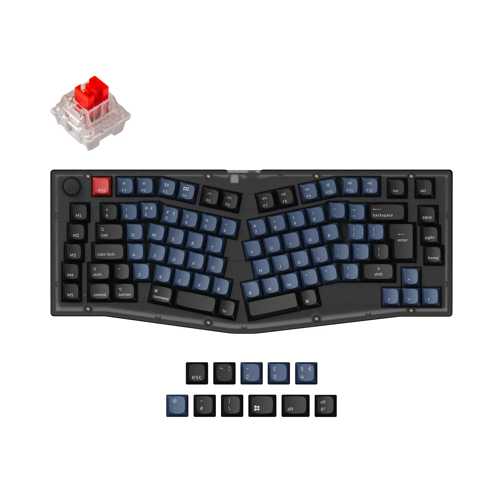 Keychron V10 (Alice Layout) QMK Custom Mechanical Keyboard ISO Layout Collection - Image 7