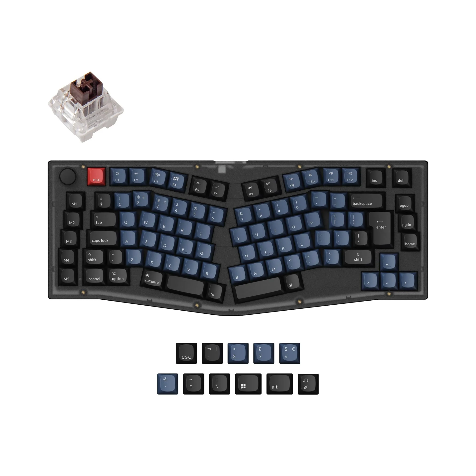 Keychron V10 (Alice Layout) QMK Custom Mechanical Keyboard ISO Layout Collection - Image 8