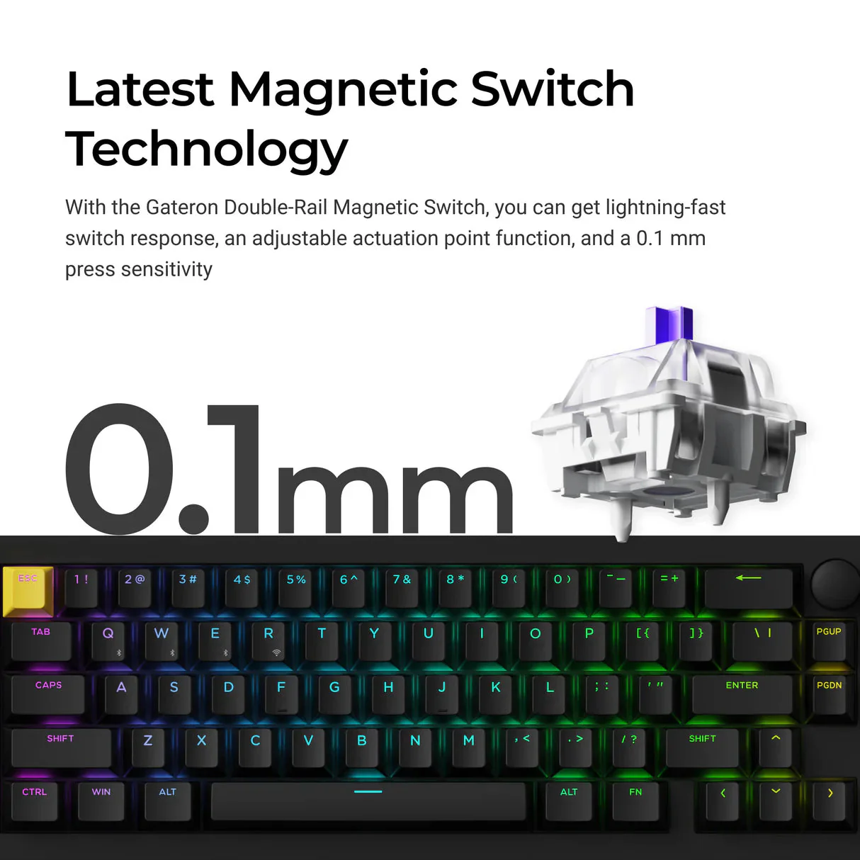 Lemokey P2 HE Wireless Magnetic Switch Custom Gaming Keyboard (US ANSI Layout) - Image 3