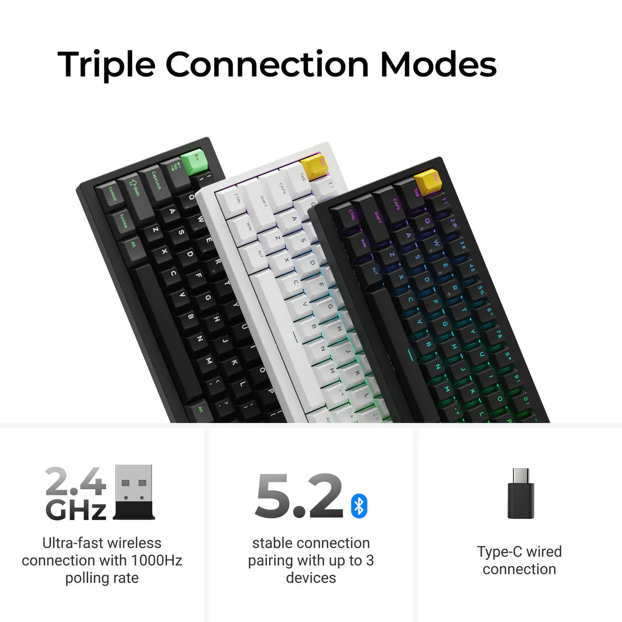 Lemokey P2 HE Wireless Magnetic Switch Custom Gaming Keyboard (US ANSI Layout) - Image 7