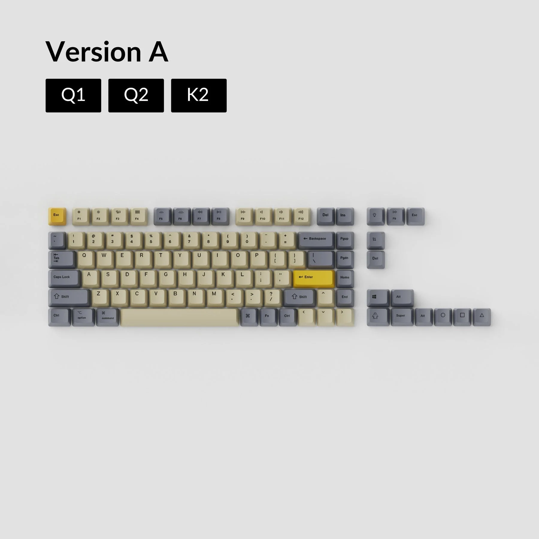 OEM Dye-Sub PBT Keycap Set - Wheat Grey - Image 2