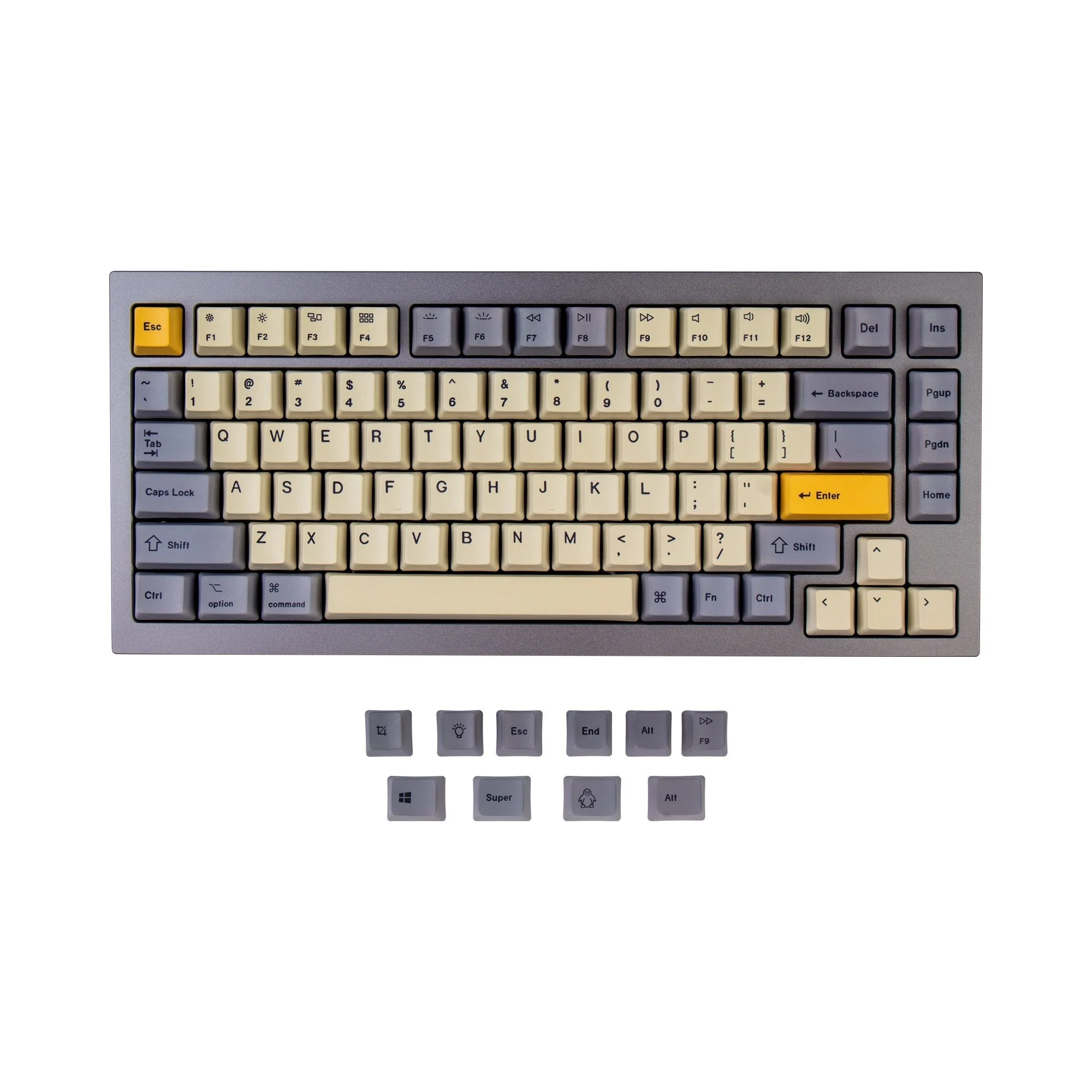 OEM Dye-Sub PBT Keycap Set - Wheat Grey - Image 3